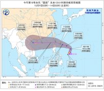 今年第18号台风“圆规”强度不断增强 逐渐向巴士海峡靠近