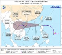 台风预警！“圆规”加强为强热带风暴级 或于明天登陆海南沿海