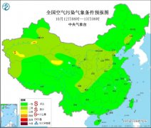 全国大部大气扩散条件较好