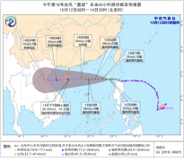 “圆规”将于明天登陆海南 浙粤琼台部分地区大暴雨