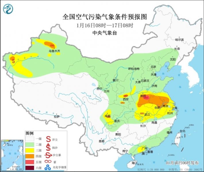 全国大部地区大气扩散条件总体较好