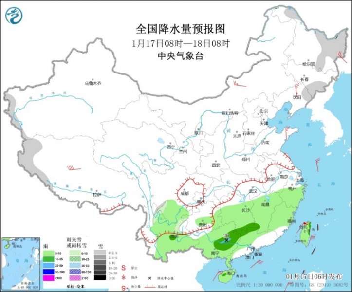 广西湖南江西等地有中到大雨