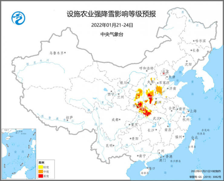 21-24日中东部地区将有大范围雨雪过程