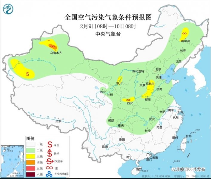 华北南部黄淮北部等地大气扩散条件一般 