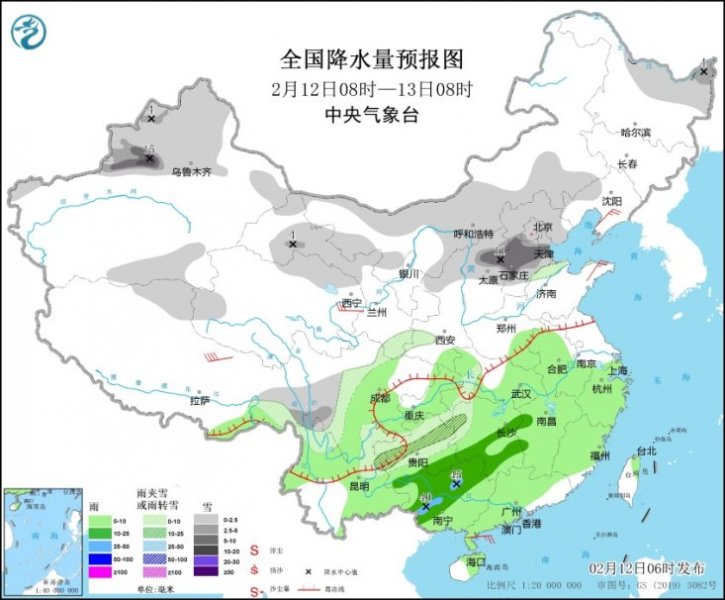 华北大部周末有雪 南方无晴阴冷相伴
