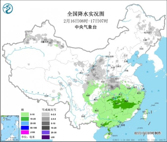 甘陕江浙皖湘等地有大雪 南方仍多阴雨寡照天气 