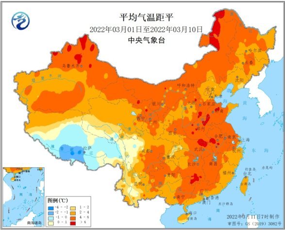 南方和黄淮大部3月上旬气温偏高墒情好利于植树绿化