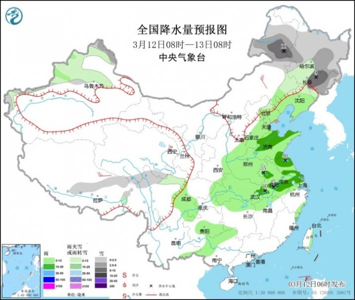 周末东北雨雪频繁 黄海海域警惕大雾