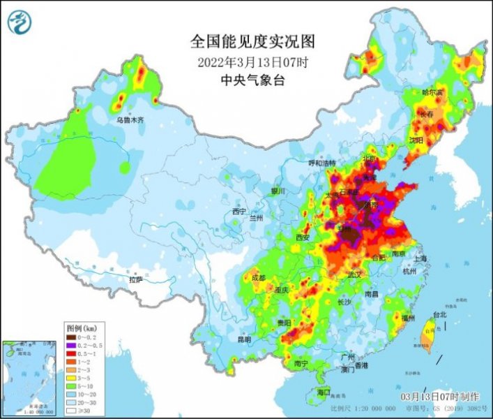 山东河南等地大雾弥漫 东北地区降雪持续