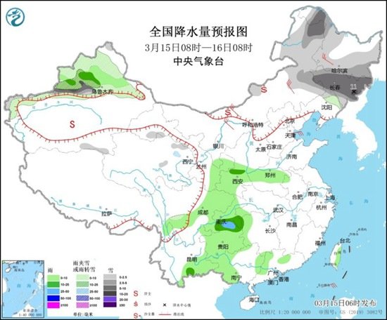 今天东北内蒙古等地仍有强降雪 明后天中东部再迎新一轮降水 