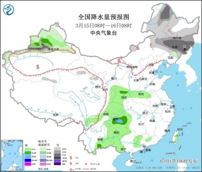 中东部雨雪降温天气将来袭 东北地区仍有降雪 
