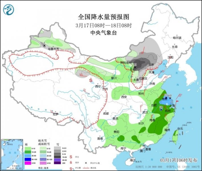 京津冀晋辽等地降雪来袭 南方仍多强对流天气 