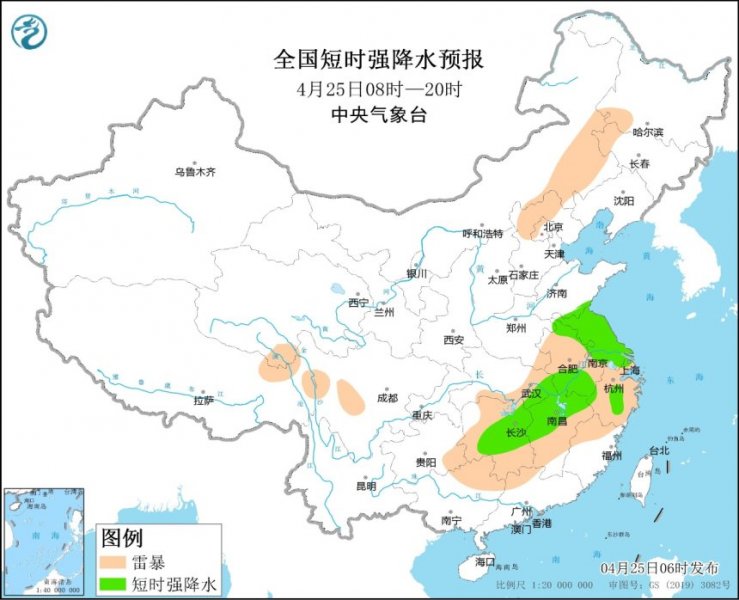 河北辽宁吉林江苏浙江湖南江西等地将有强对流天气 