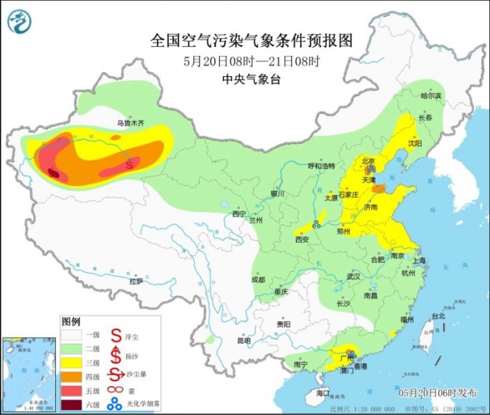 新疆东部和南疆盆地多沙尘天气