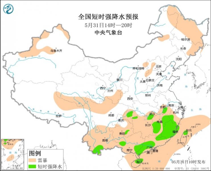 皖赣浙闽桂粤等地将有强对流天气 防范对农作物造成的影响