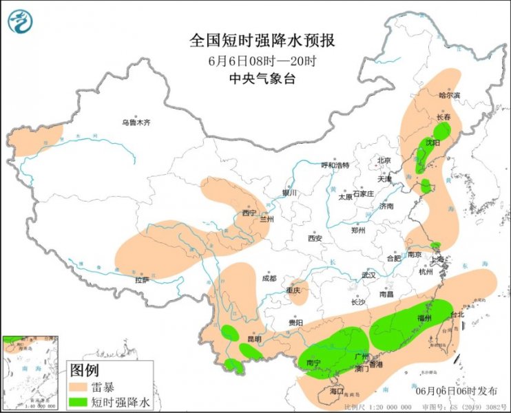 吉林山东江西福建广东广西云南等地将有强对流天气 