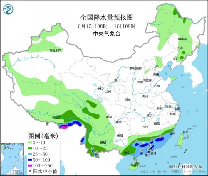 华南江南降雨不休 北方有持续性高温 
