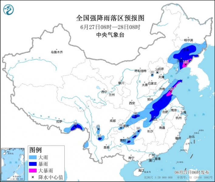 黄淮江淮东北等地有强降水