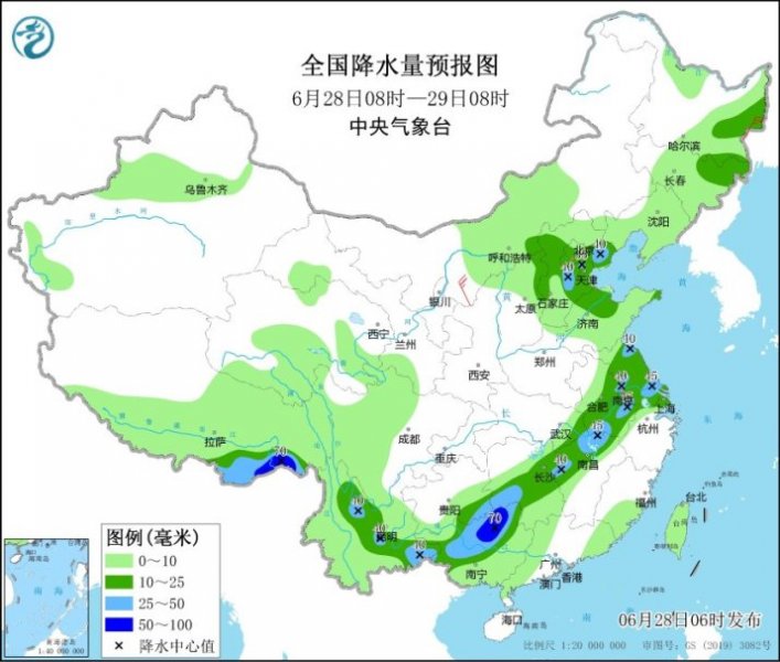 未来三天全国大部降水逐渐减弱 河北山东等地警惕强对流天气 
