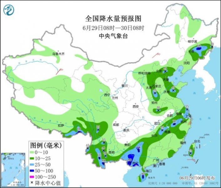 广西云南雨势明显 南方大部高湿闷热
