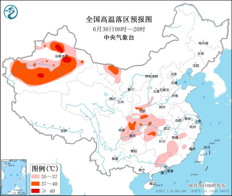 南海热带低压将影响华南  新疆黄淮江汉等地有高温天气