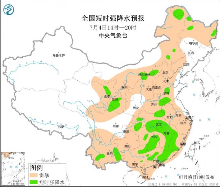 广东广西湖北江西陕西甘肃内蒙古等地将有强对流天气
