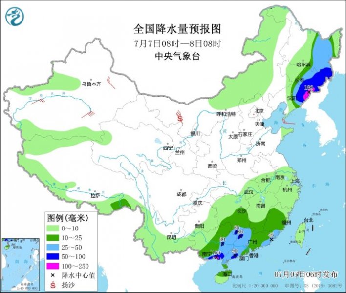 东北地区东部有强降雨 高温黄色预警上线