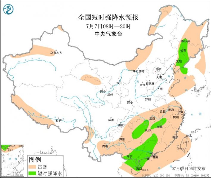 内蒙古吉林辽宁广西广东等地将有强对流天气