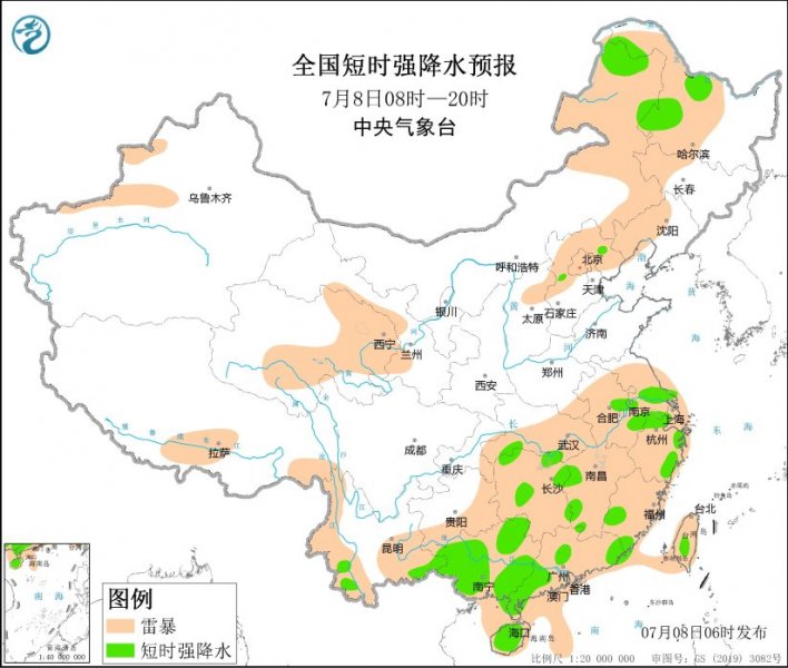 内蒙古黑龙江河北广西广东等地将有强对流天气