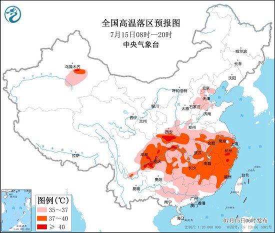 高温橙色预警！陕西浙江等4省市局地气温可达40℃以上 