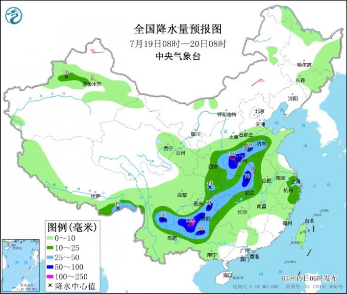 河南湖北贵州等地雨势猛烈 20日起高温将再度发展