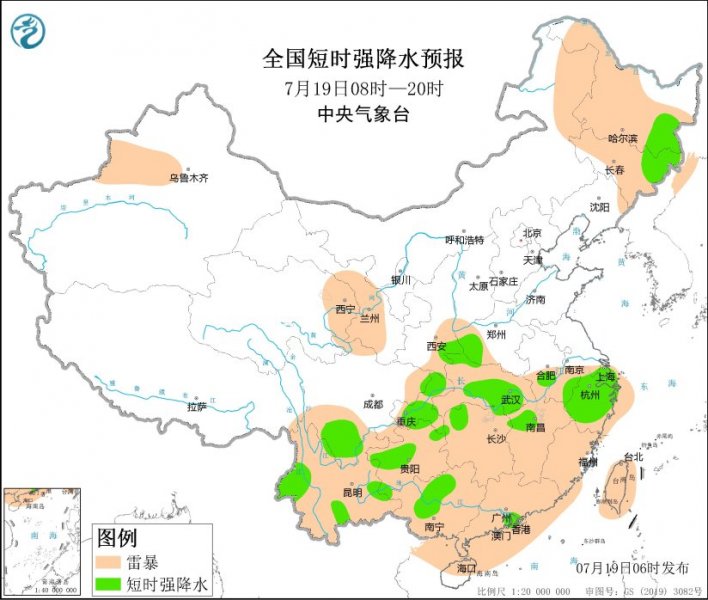 湖北湖南浙江重庆贵州等地将有强对流天气