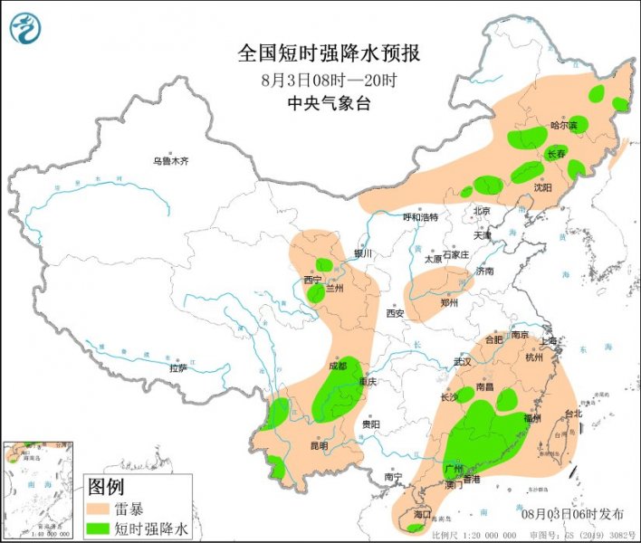 吉林四川江西广东等地将有强对流天气