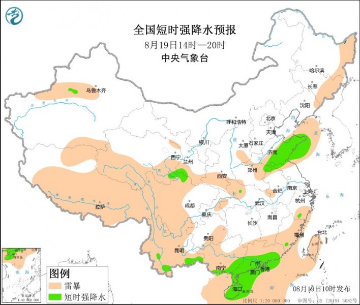 山东安徽江苏广东等地将有强对流天气