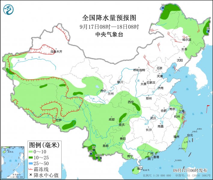 西北西南将有较强降雨 东海东部海域风力较大