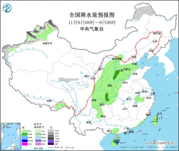 今明冷空气率先影响新疆 而后东移影响中东部大部