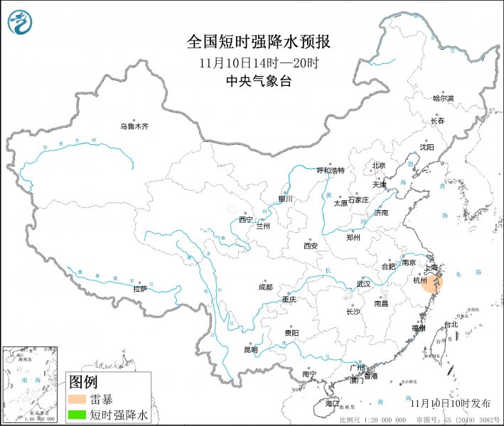 浙江沿海等地将有雷暴