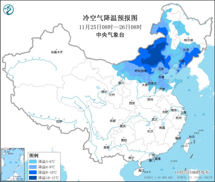 内蒙古及东北华北等地气温将走低 华南等地降雨天气持续