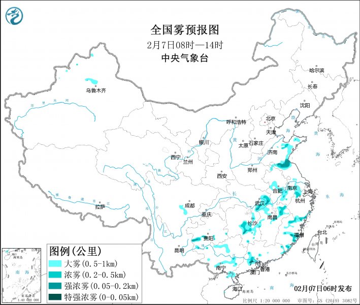 山东江苏湖南江西等地有大雾 中东部大范围雨雪拉开帷幕
