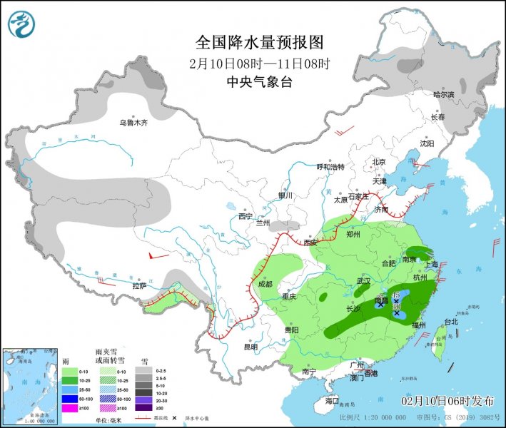 明起中东部迎新一轮雨雪降温过程