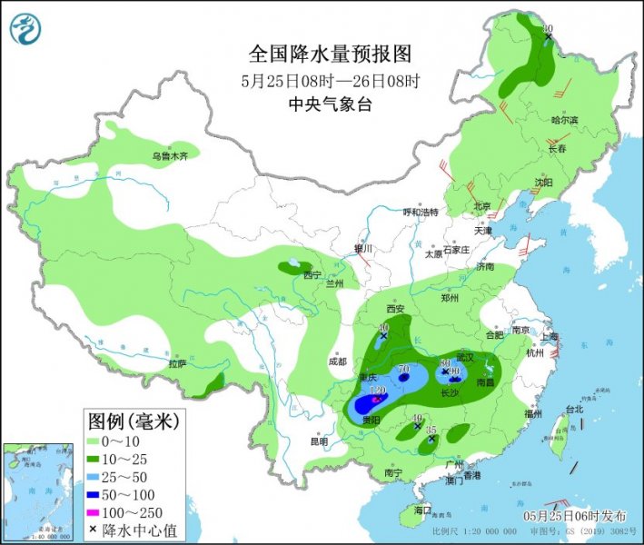 较强降雨过程开启 内蒙古东部及东北等地风力较大
