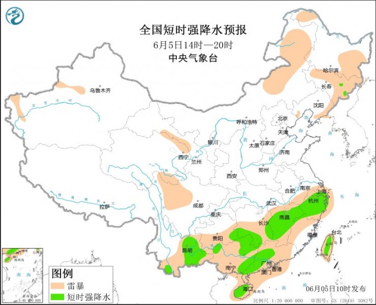 吉林辽宁江西云南等地将有强对流天气