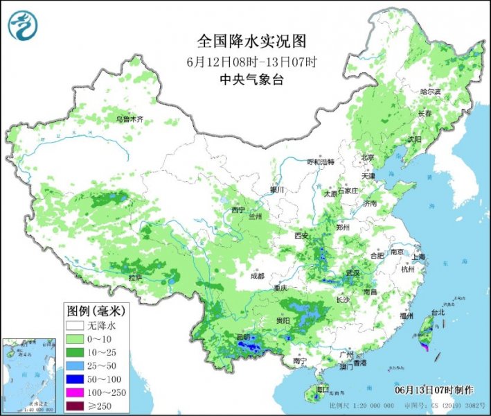 云南华南等地雨水较强  江淮江南多强对流天气