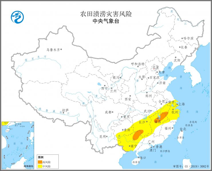 江南等地防范21-25日强降雨造成农田渍涝灾害和早稻雨洗禾花