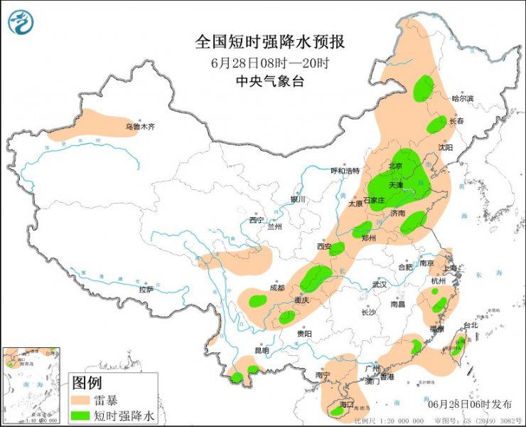 辽宁河北天津山东江苏等地将有强对流天气