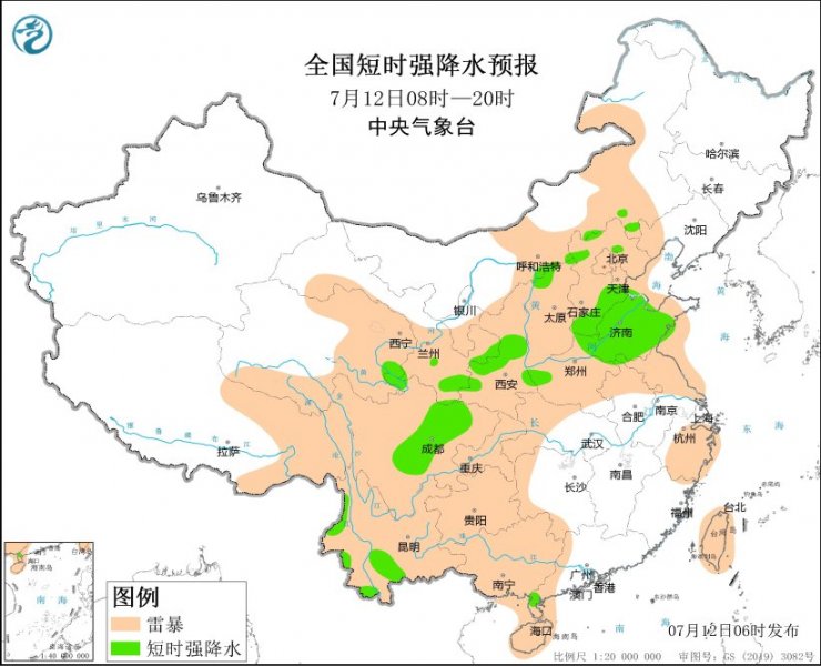 河北河南山东江苏四川等地将有强对流天气