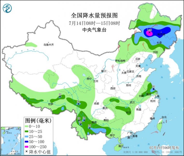 东北大部仍有较强降雨 华北高温再度发展