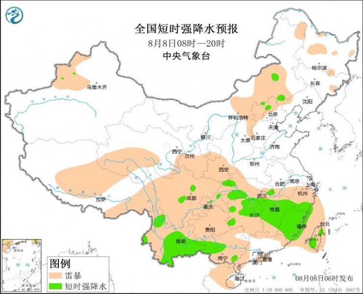 江西福建河北内蒙古等地将有强对流天气