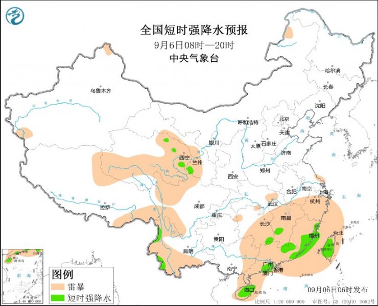 福建广东青海甘肃等地将有强对流天气