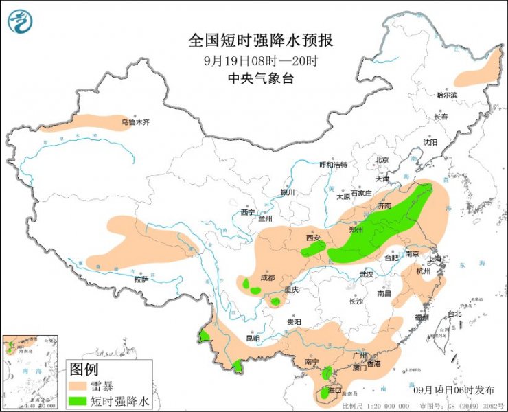 山东河南湖北安徽江苏等地将有强对流天气
